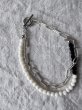 画像6: Luminaes_accessory みるくガラスとマットビーズのバイカラー二重ブレスレット (6)