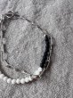 画像2: Luminaes_accessory みるくガラスとマットビーズのバイカラー二重ブレスレット (2)