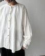 画像2: Luminaes ベルギーリネンブロード カフスのロングシャツ (2)