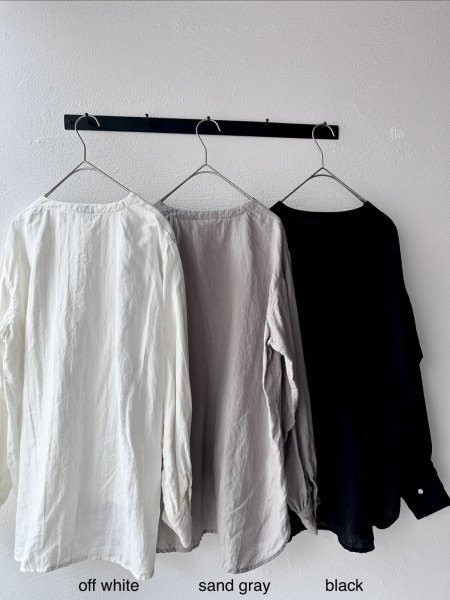 画像15: Luminaes ベルギーリネンブロード カフスのロングシャツ (15)