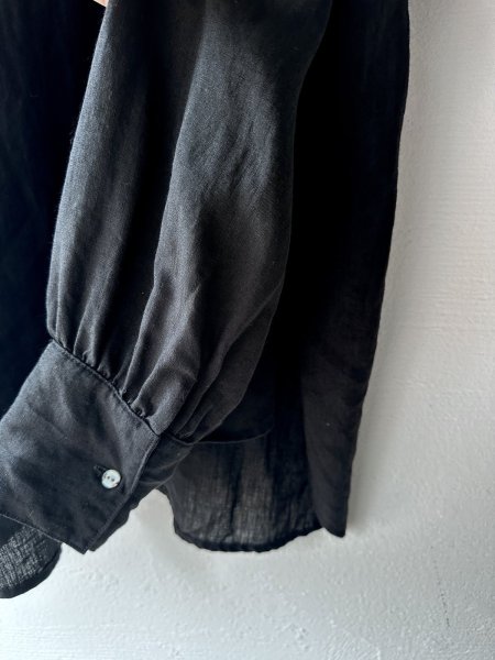 画像14: Luminaes ベルギーリネンブロード カフスのロングシャツ (14)