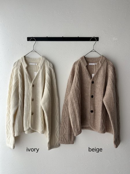 画像2: NATURAL LAUNDRY コットンウールメランジ フィッシュアランカーディガン (2)
