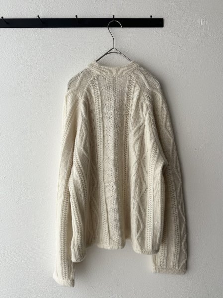 画像9: NATURAL LAUNDRY コットンウールメランジ フィッシュアランカーディガン (9)