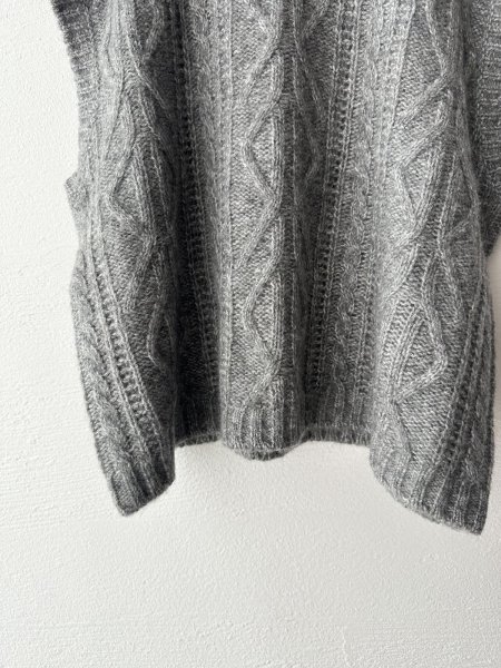画像6: NATURAL LAUNDRY コットンウールメランジ ケーブルニットベスト (6)