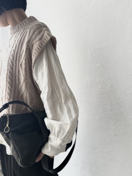 画像10: Luminaes ベルギーリネンブロード カフスのロングシャツ (10)