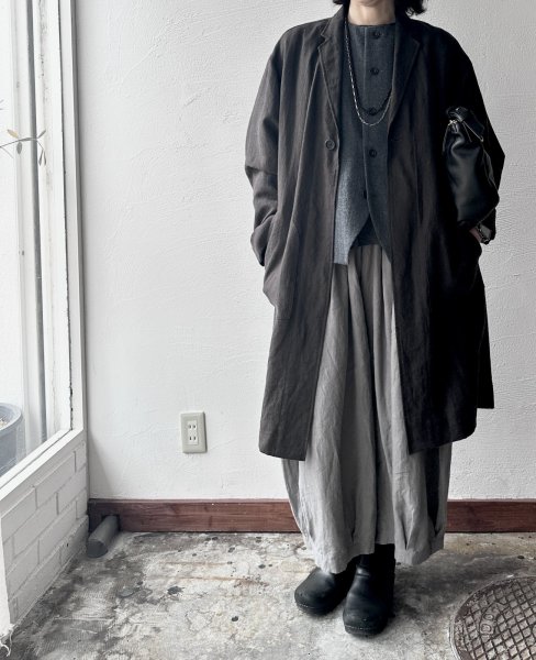 画像2: Luminaes 起毛リネン ジャケットコート【unisex】 (2)