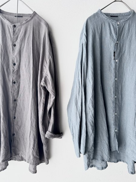 画像1: Luminaes 1/60手染めリネン ロングシャツ 【unisex】 (1)
