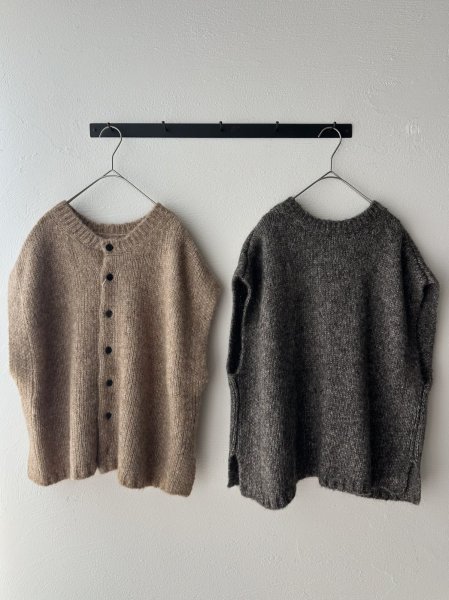 画像1: prit 1/2.5 アルパカコットン3G天竺編み 2wayワイドベスト (1)