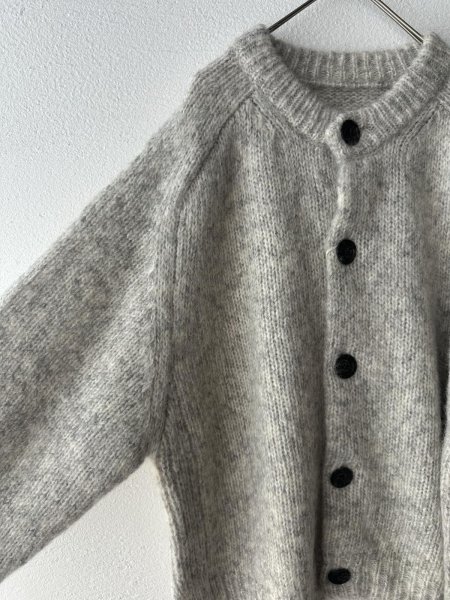 画像7: prit 1/2.5 アルパカコットン3G天竺編み クルーネックカーディガン (7)