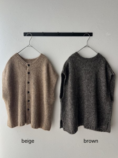 画像2: prit 1/2.5 アルパカコットン3G天竺編み 2wayワイドベスト (2)
