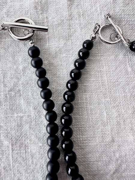 画像4: Luminaes_accessory 天然フロストオニキスのブレスレット(unisex)【アレルギー対応】 (4)