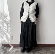 画像1:  Luminaes ベルギーリネン Vネックミドルベスト (1)