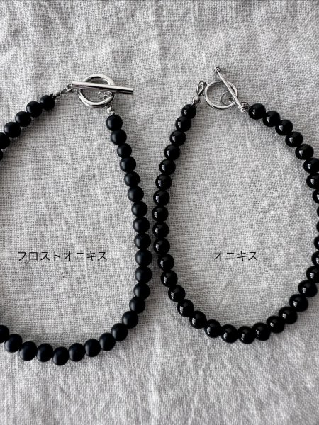 画像3: Luminaes_accessory 天然フロストオニキスのブレスレット(unisex)【アレルギー対応】 (3)