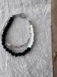 画像1: Luminaes_accessory マットビーズとチェーンのバイカラー二重ブレスレット 【アレルギー対応】 (1)