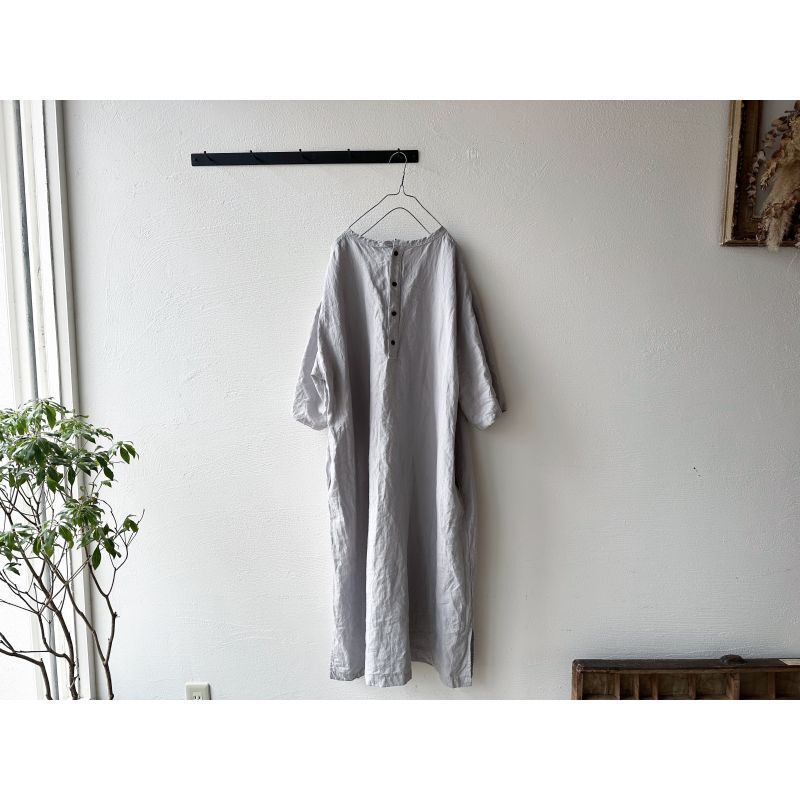 ワンピース argue LinenTwillChambrayDress argue LinenTwillChambrayDress