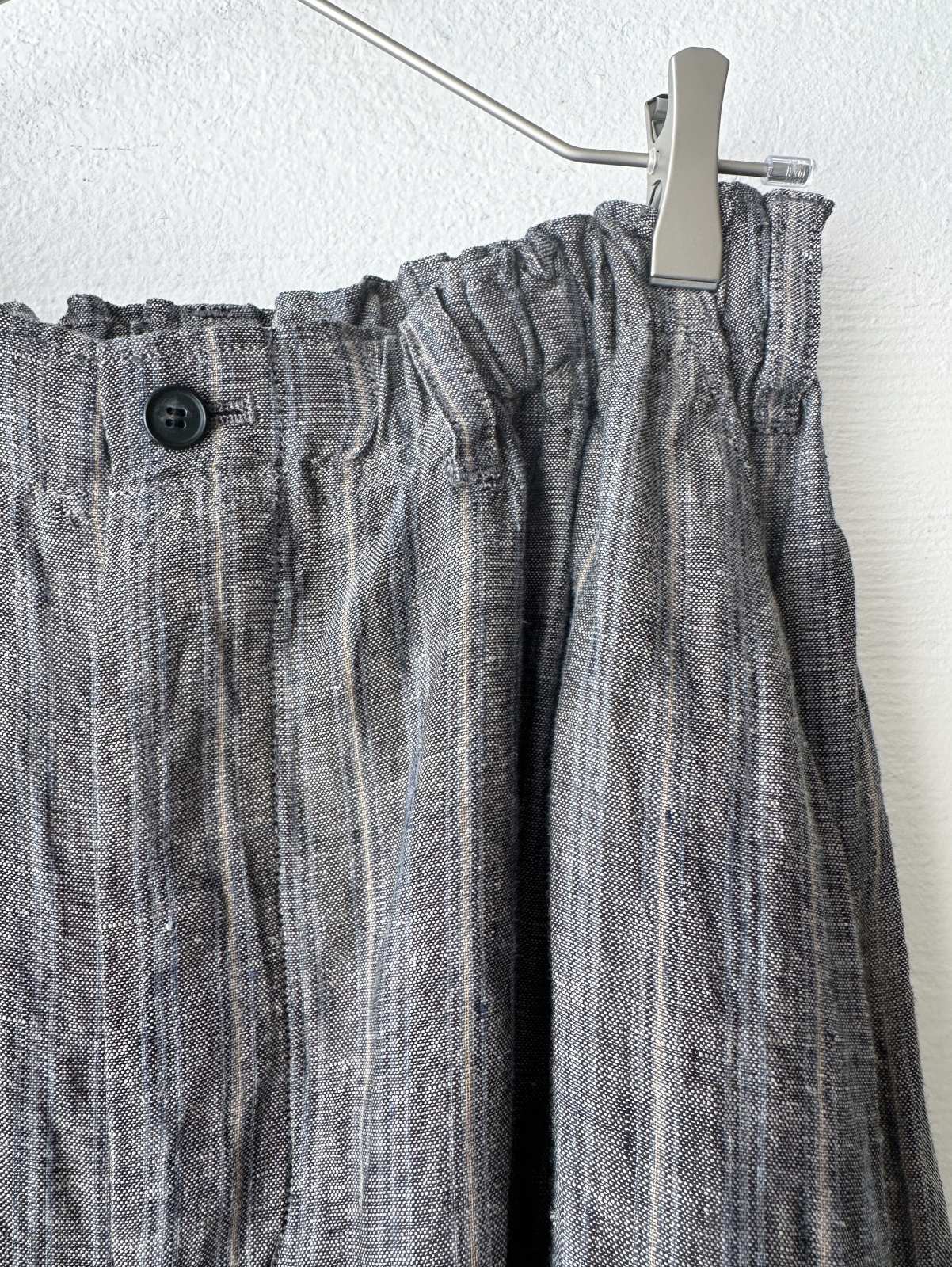 Vlas Blomme　Linen Stripeプルオーバー　F　オフホワイト Vlas Blomme ｜ハミルトンエッセンス